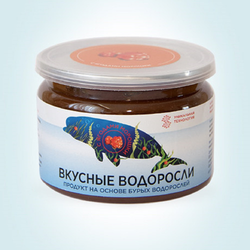 Вкусные водоросли с ягодами морошки