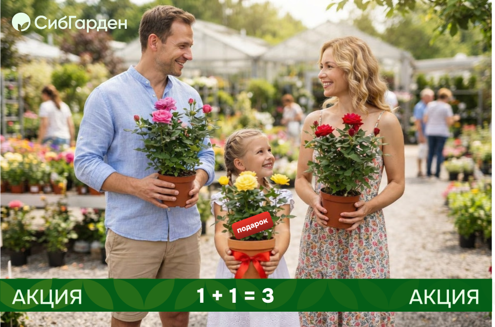 АКЦИЯ НА РОЗЫ 1+1=3
